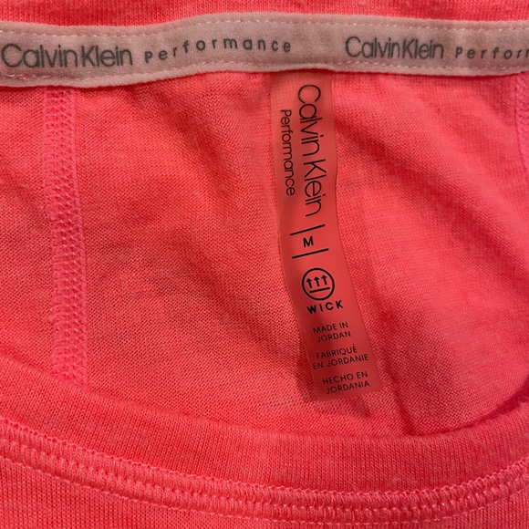 Bright Pink Calvin Klein Performance Workout Top - Picture 6 of 6